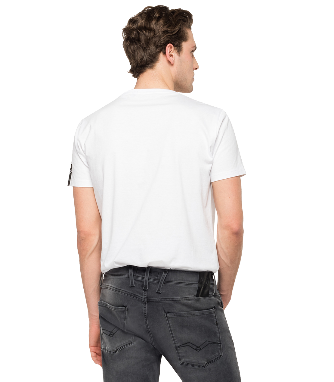 ANBASS 11.5oz ハイパーフレックス RE-USED ブラックストレッチデニム 詳細画像 ミディアムグレー 2